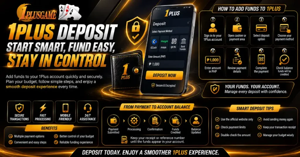 1Plus Deposit Start Smart, Fund Easy, Stay in Control