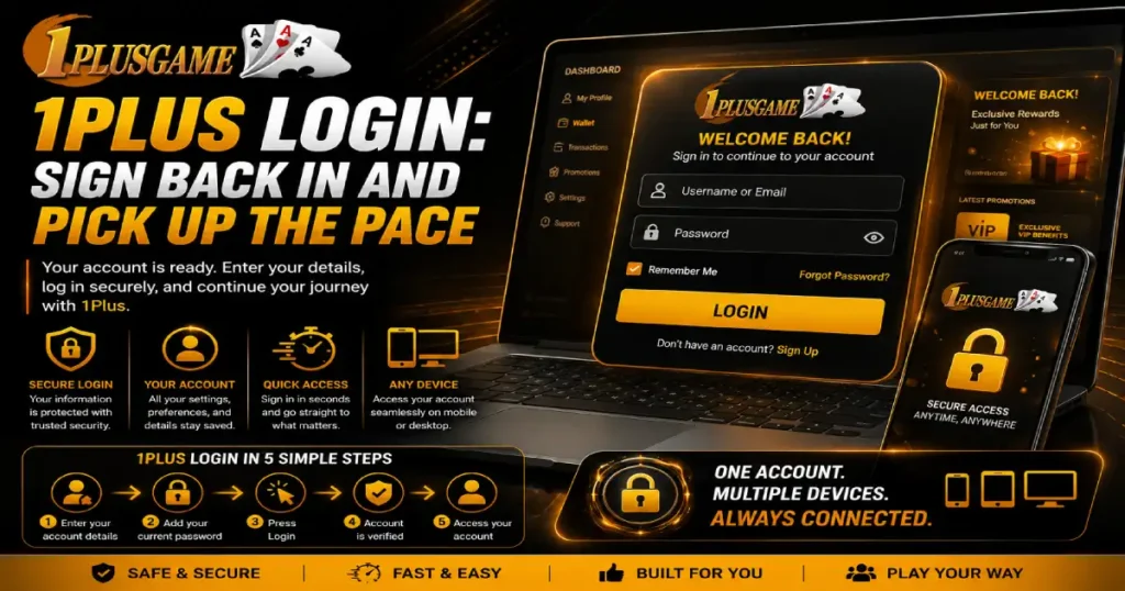 1Plus Login_ Sign Back In and Pick Up the Pace