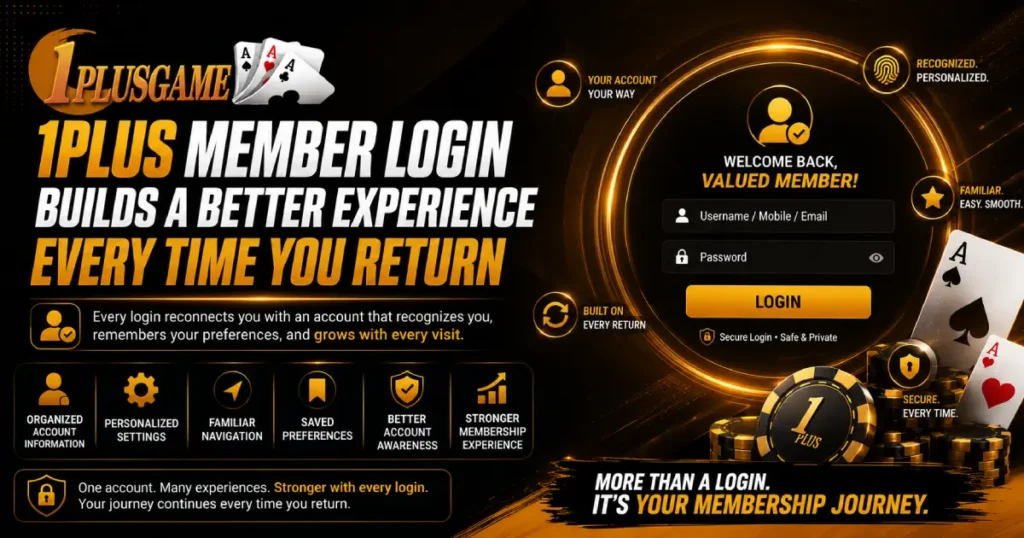 1Plus Member Login Builds a Better Experience Every Time You Return